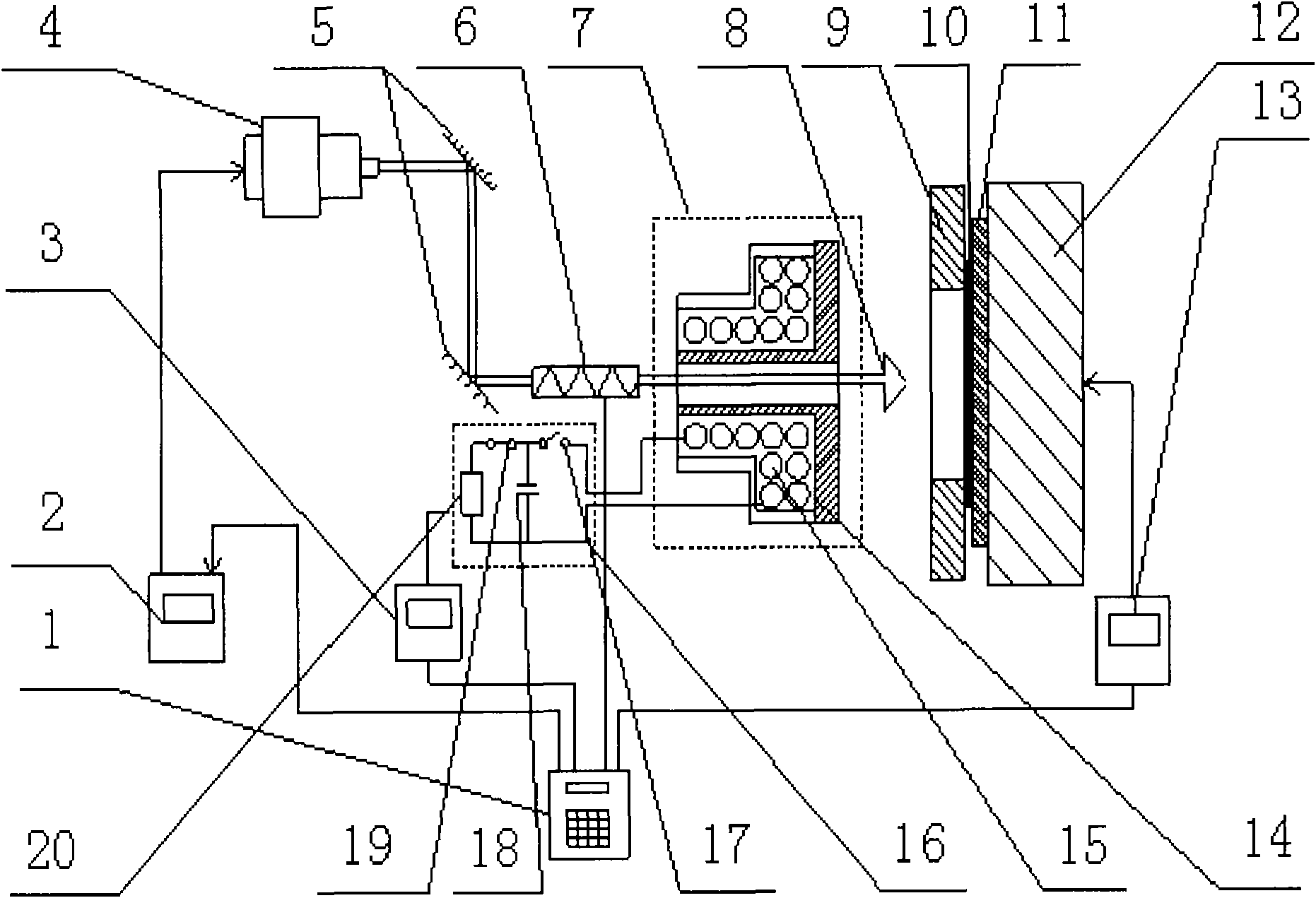 Composite impact material surface strengthening method and device