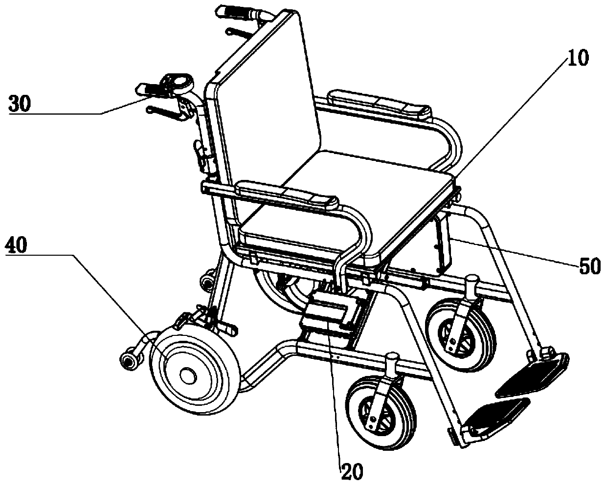 Novel electric nursing wheelchair and control method thereof