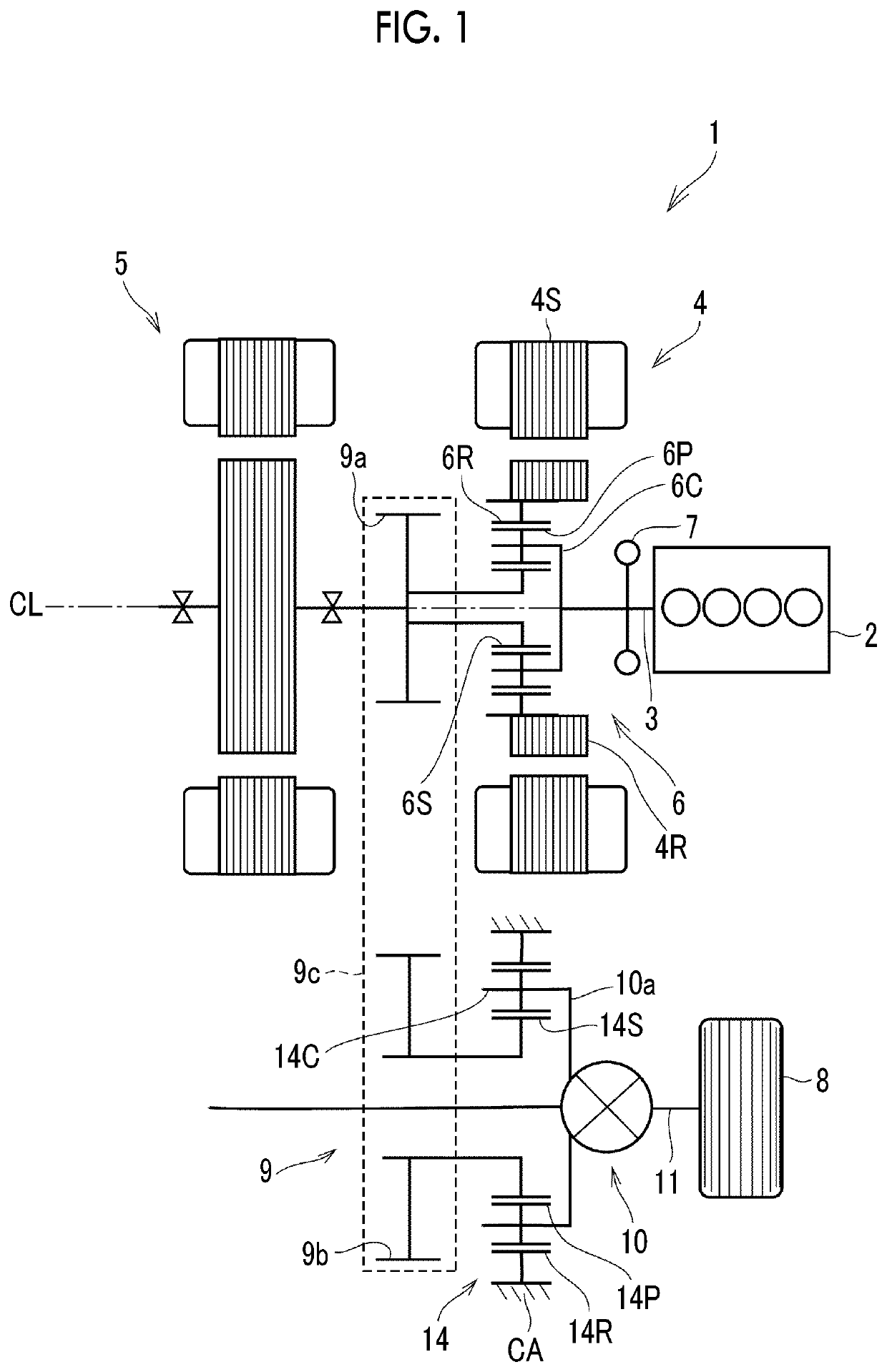 Drive device for hybrid vehicle