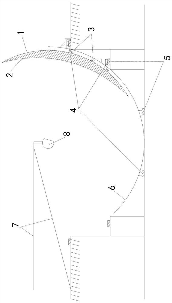 Novel submerged fixed-focus disk type solar heat and power combined supply system