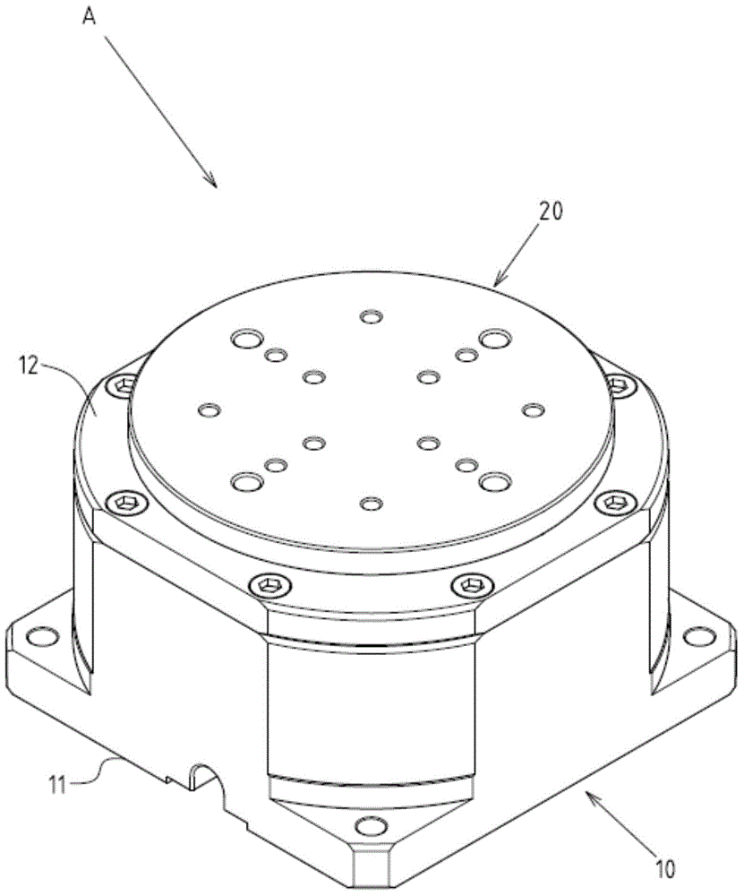 Magnetic attracting positioning type rotary platform