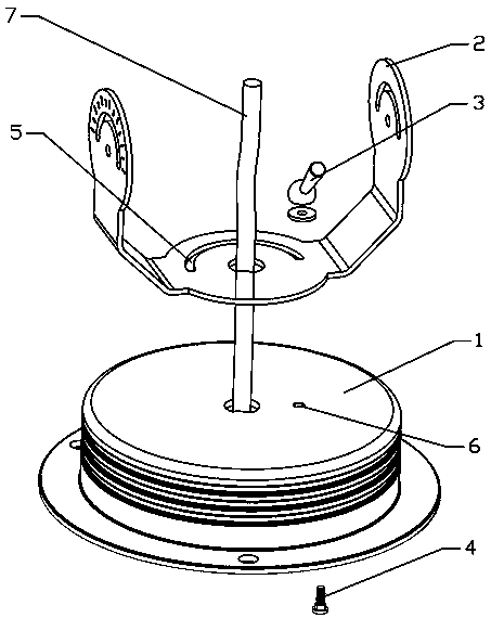 Adjusting rotary device and lamp provided with same