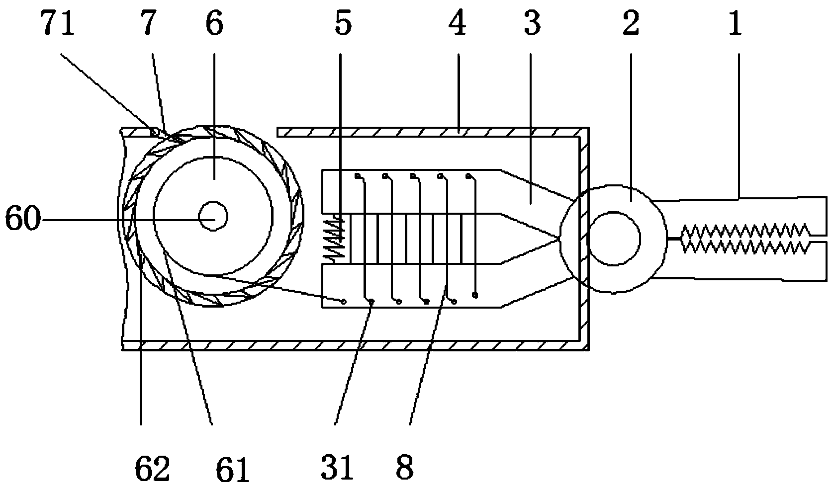 Rolling shaft type tongs