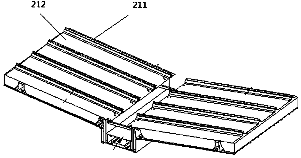 Connection structure of lower end of double-wave daylighting band joint and installation method thereof