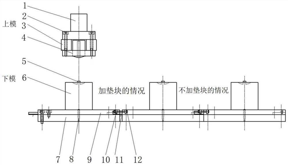 Combined quick-change nest hole stamping die