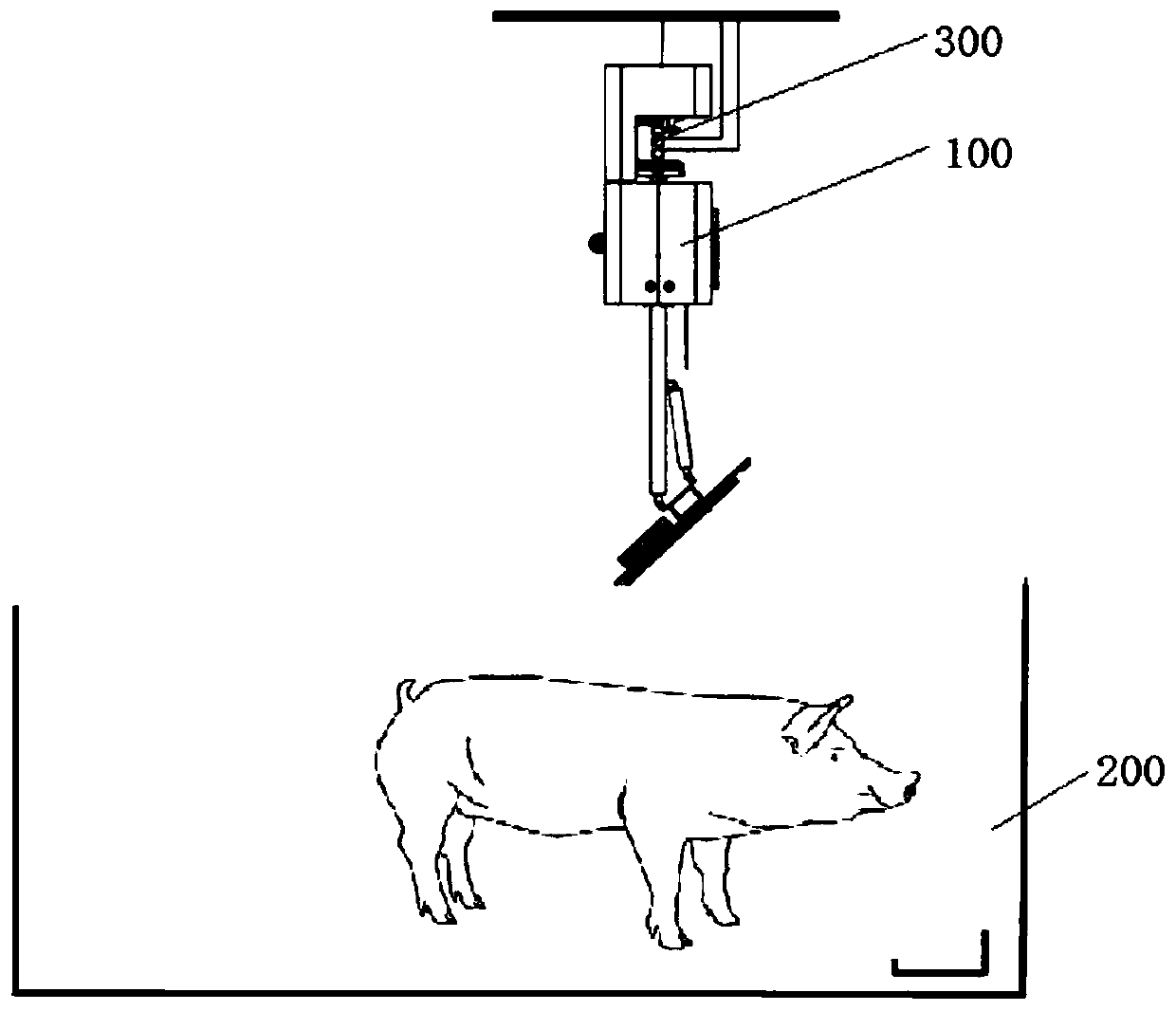 Intelligent non-inductive temperature measurement system and temperature measurement method for pig farm