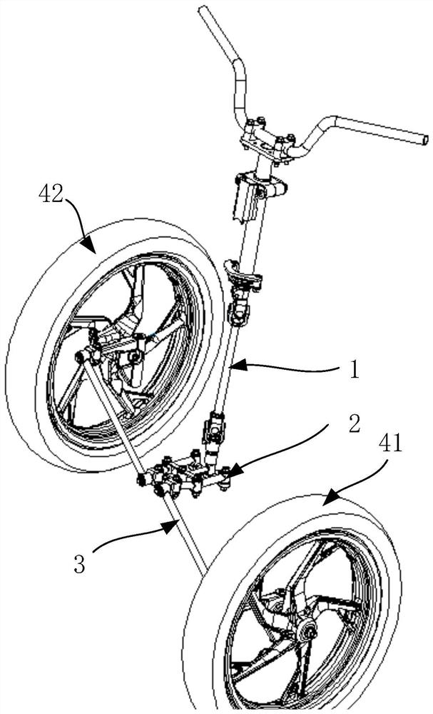 Motorcycle and steering structure thereof