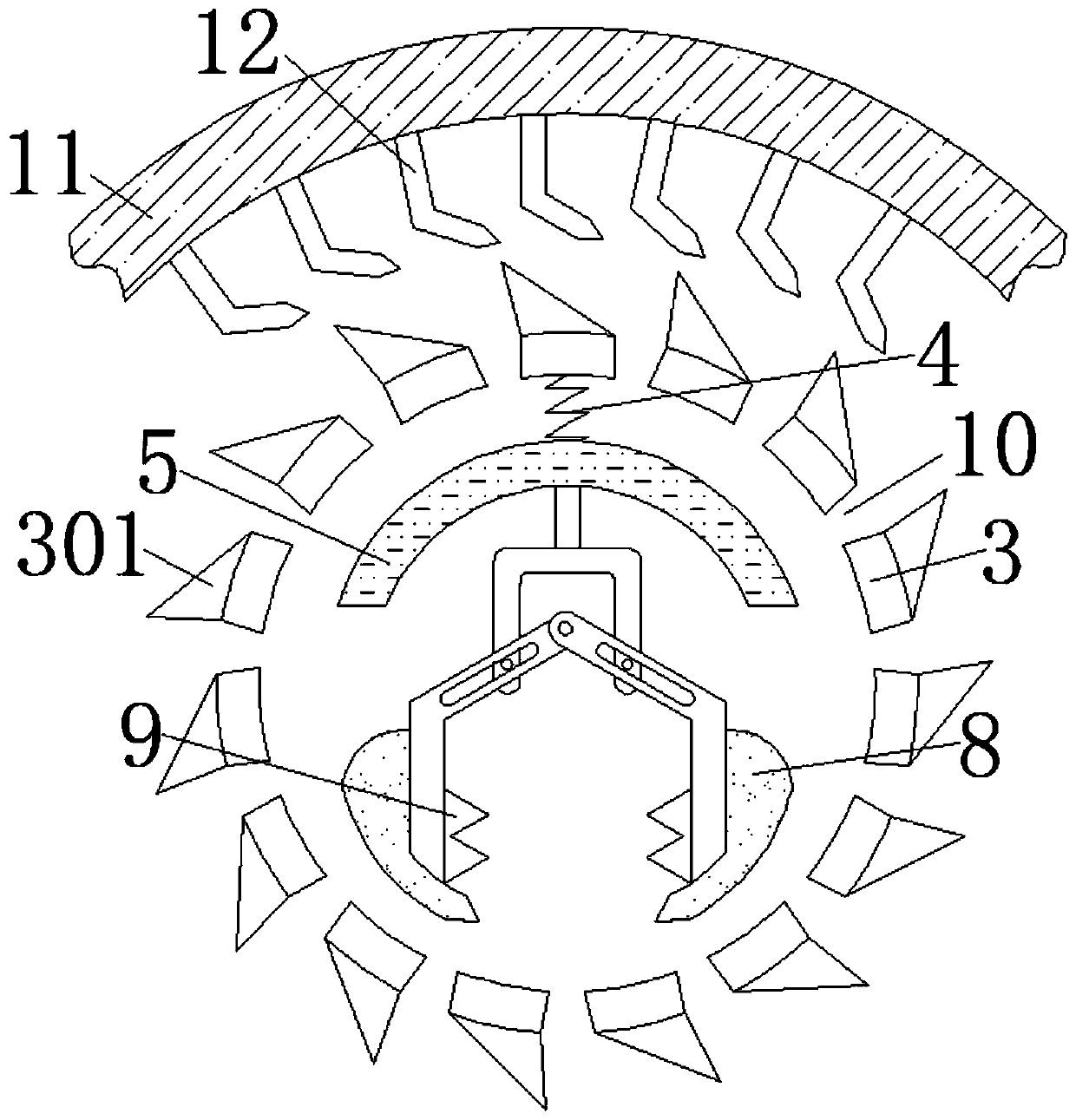 Carding machine capable of preventing cotton seeds from being stuck