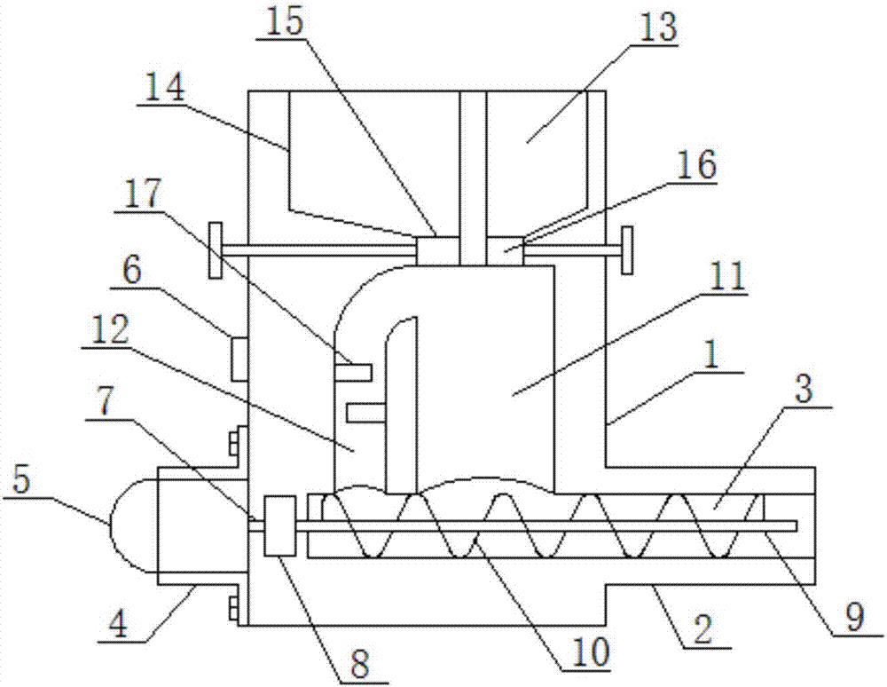 Raw material processing device for gypsum molding