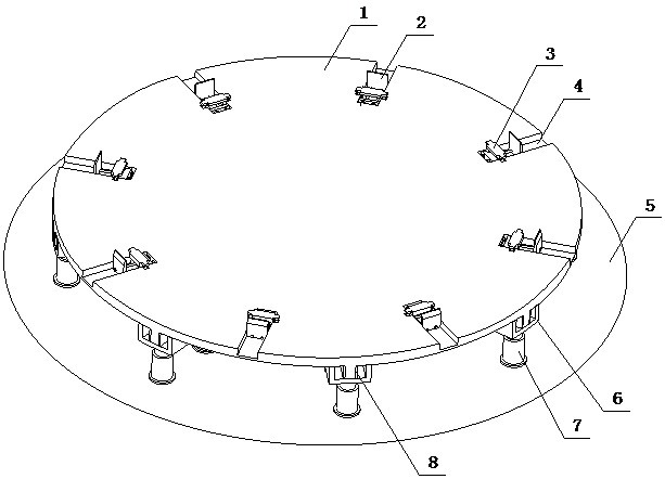 Base fixing device for mining equipment