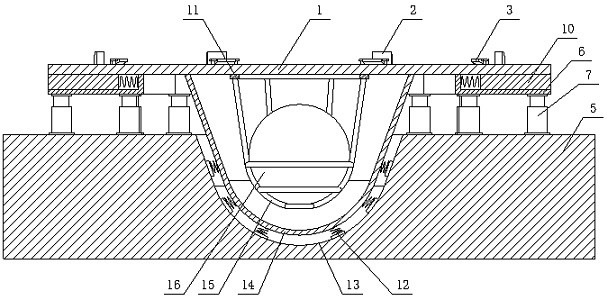 Base fixing device for mining equipment