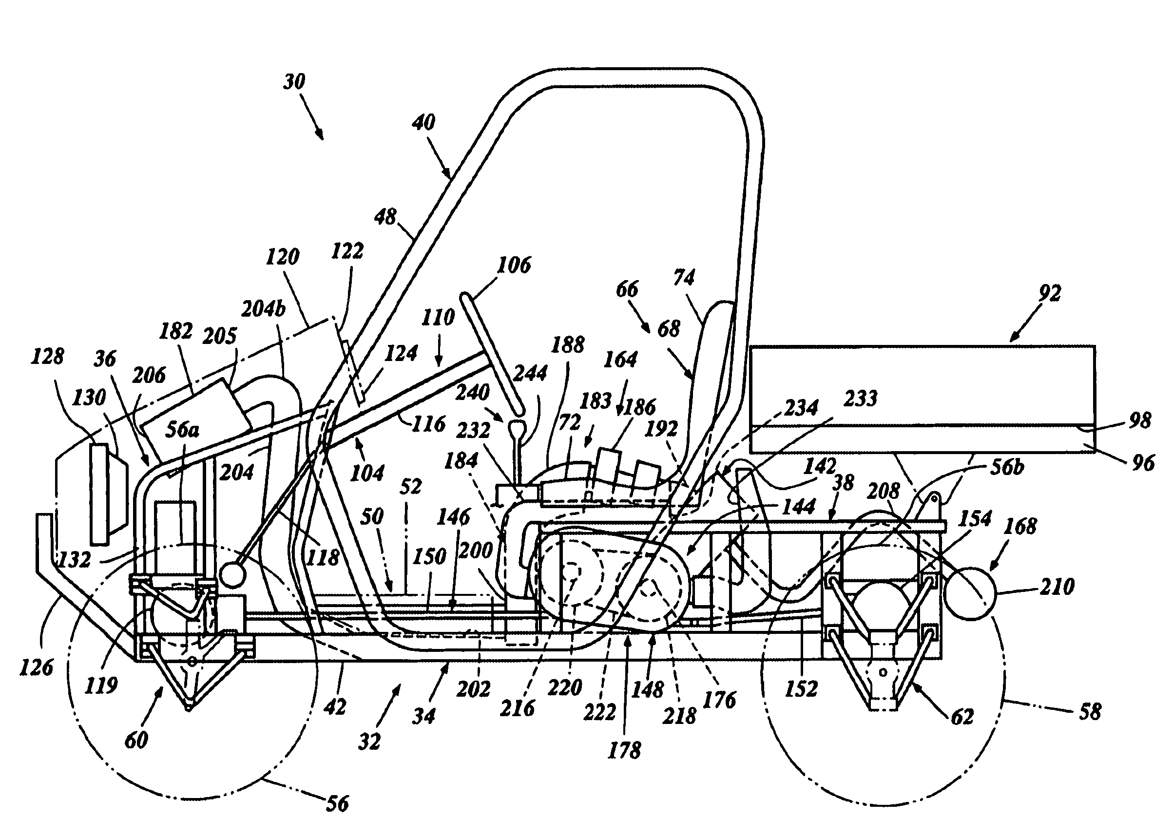 Off road vehicle with air intake system