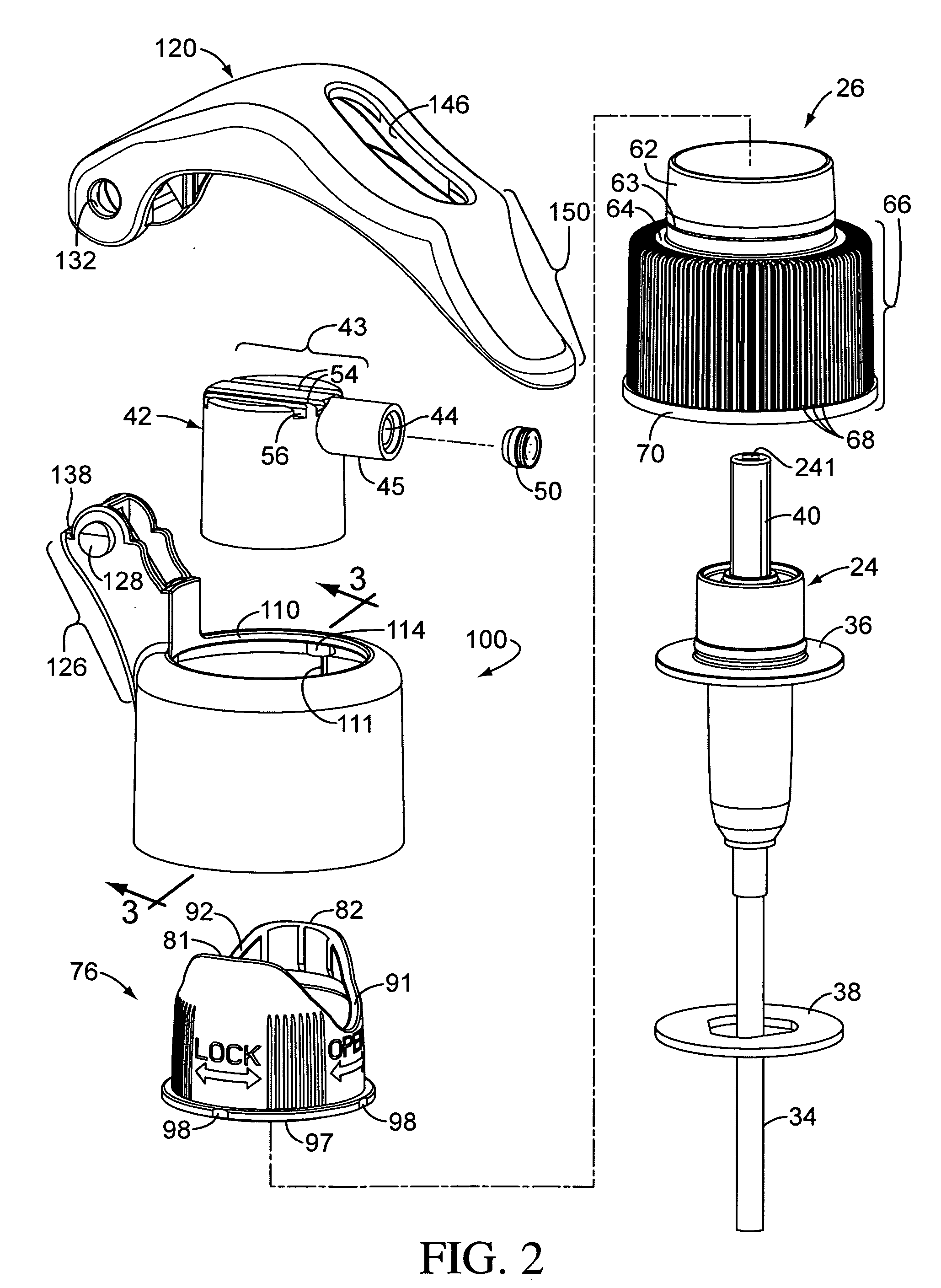 Dispenser with lock