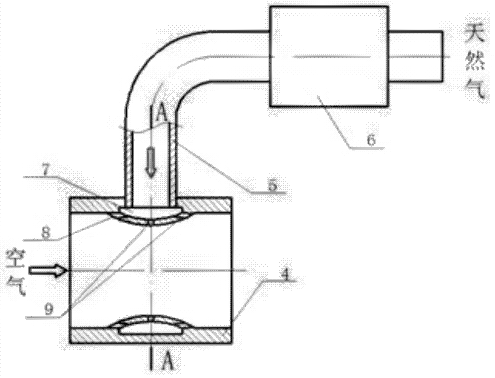 Fuel gas injecting and mixing device applied to multi-point injection fuel gas engine