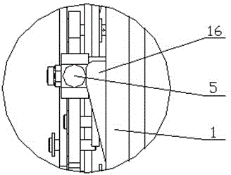 Single-column double-point inward-opening type invisible safety door
