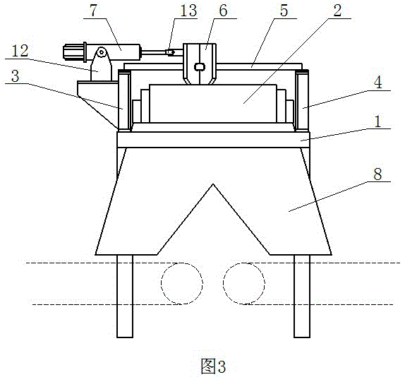 A belt machine head parting device