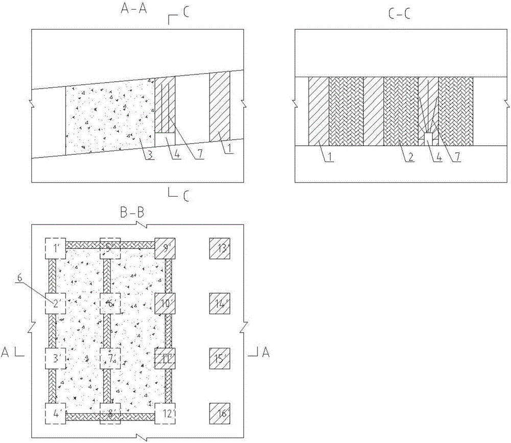 Packed cofferdam filling mining method