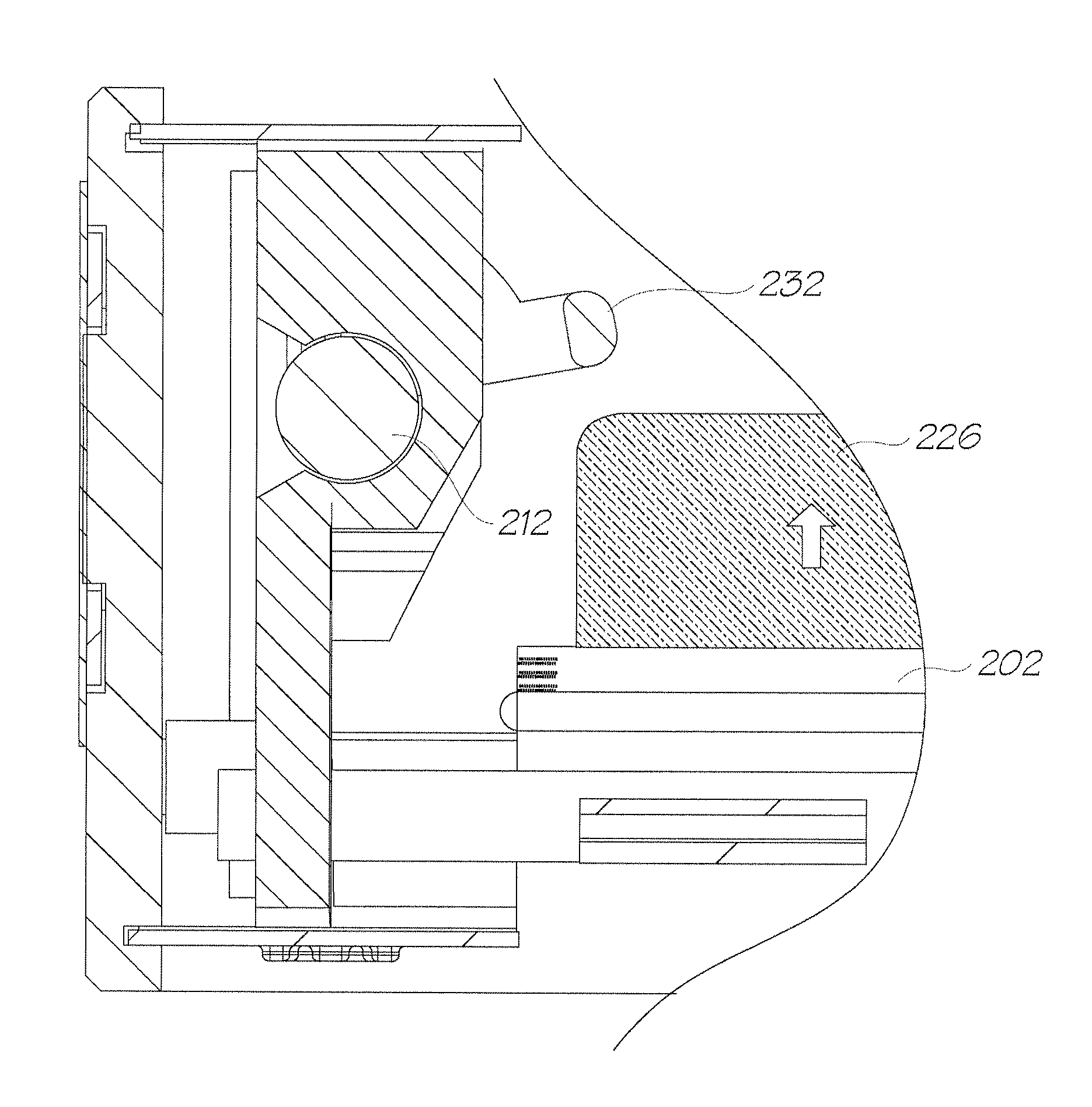 Print assembly for a mobile telecommunications device with capping structure