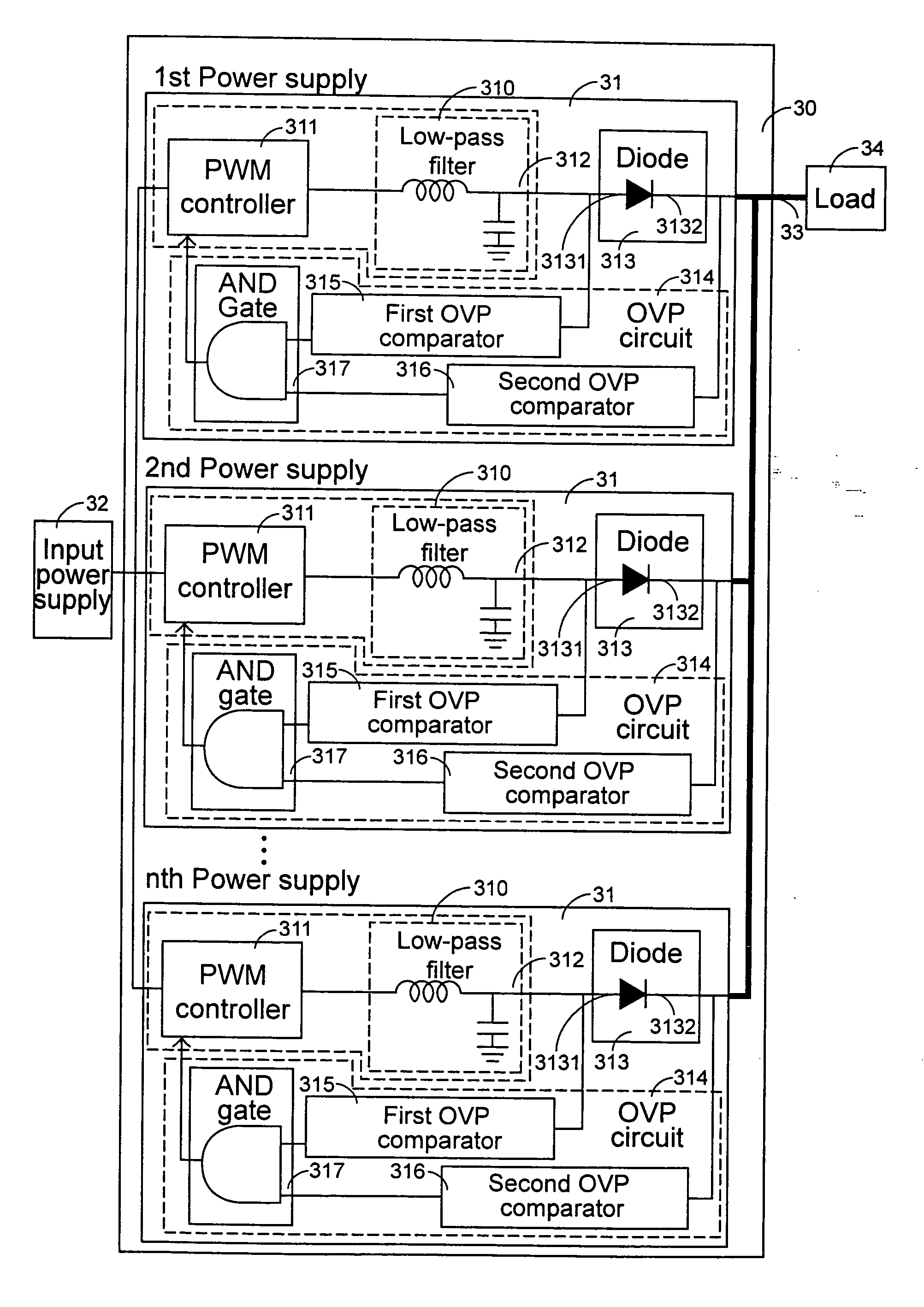 Overvoltage projection circuit