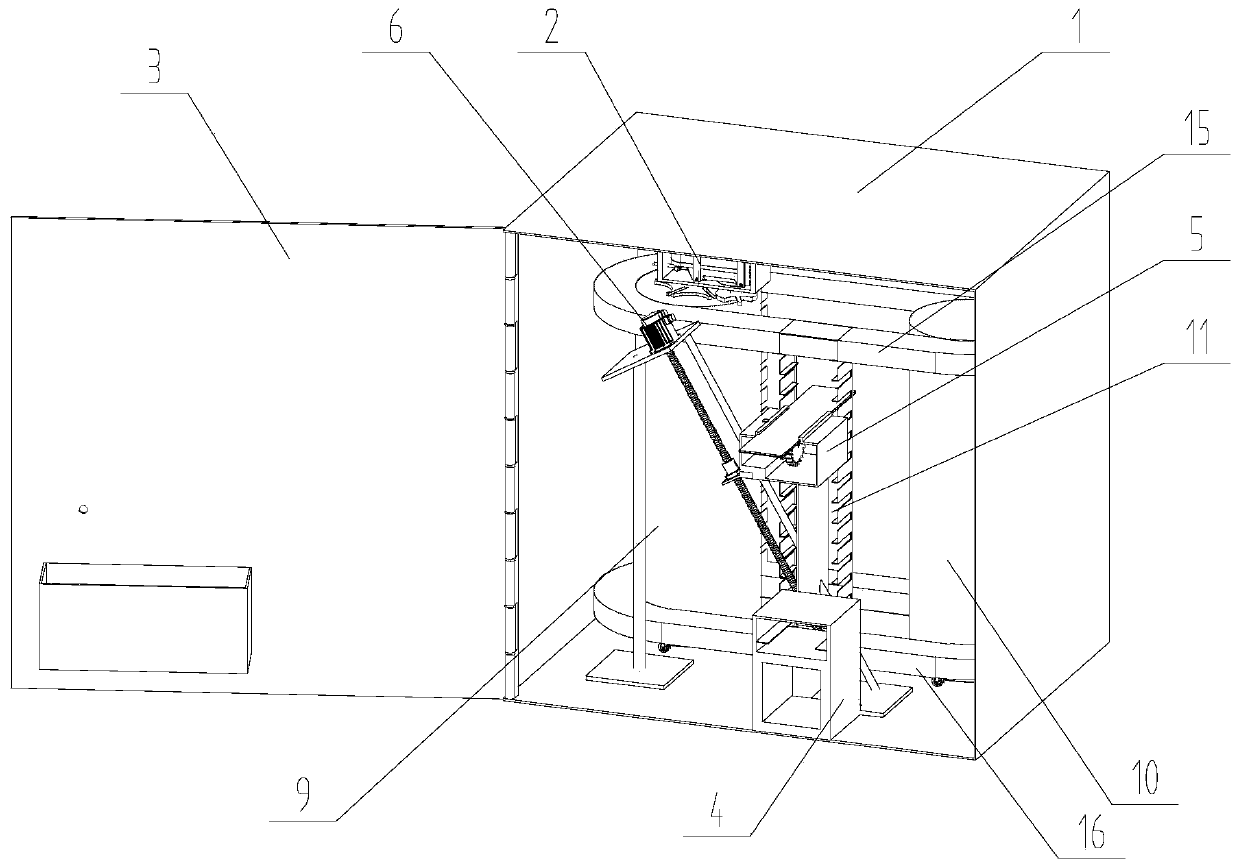 Direct-push material-taking type boxed meal vending machine based on external chute