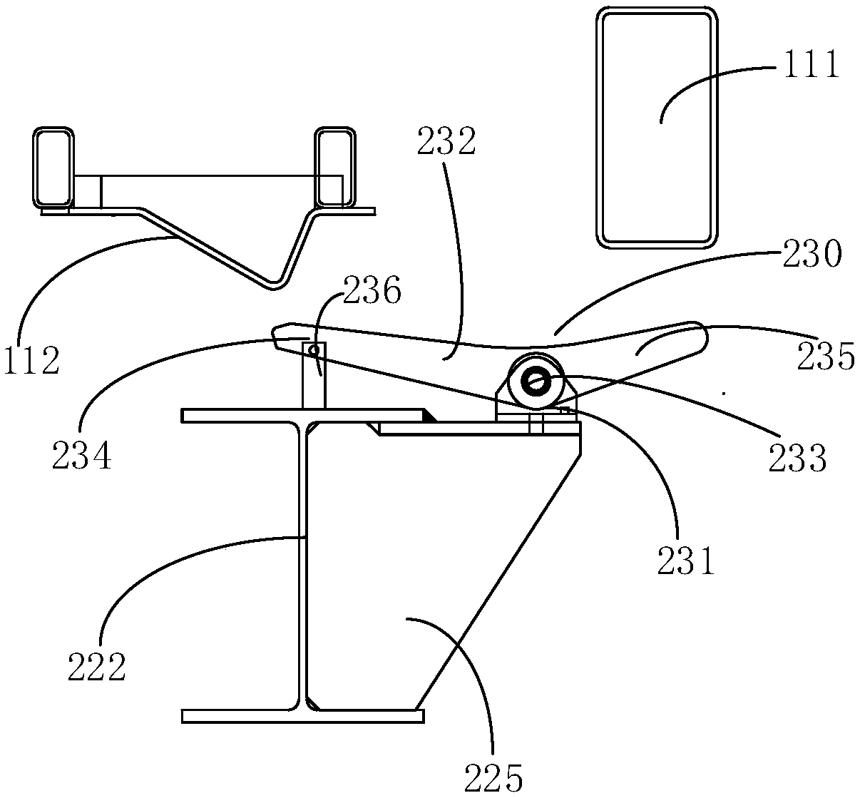 Vehicle carrying board translation device and vehicle transporting system