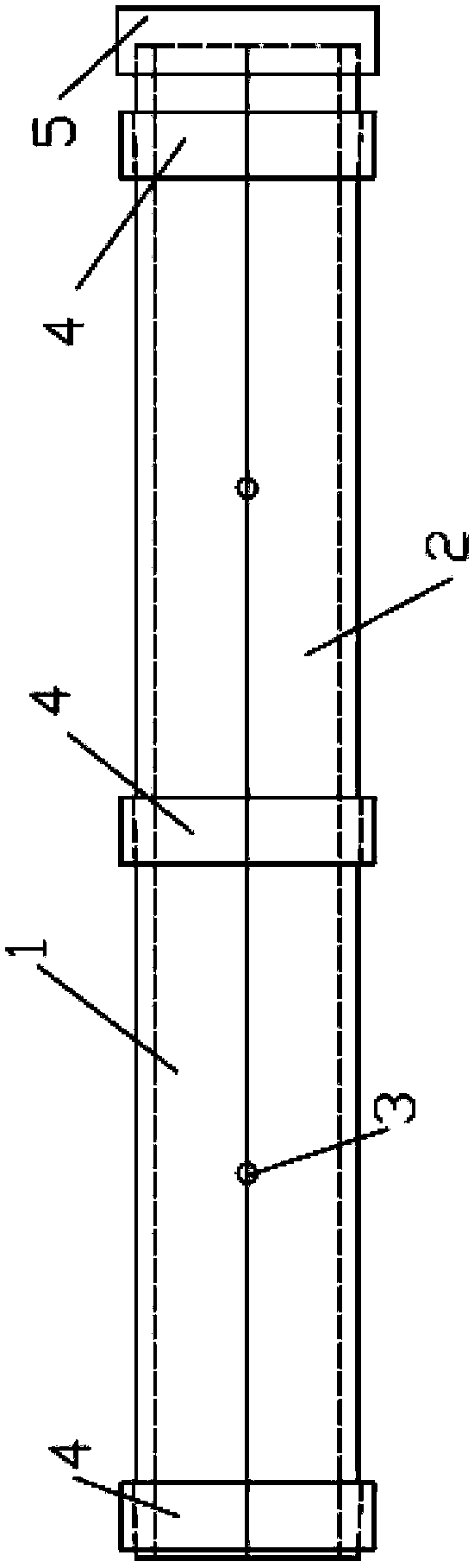 Columnar forming device for concrete materials