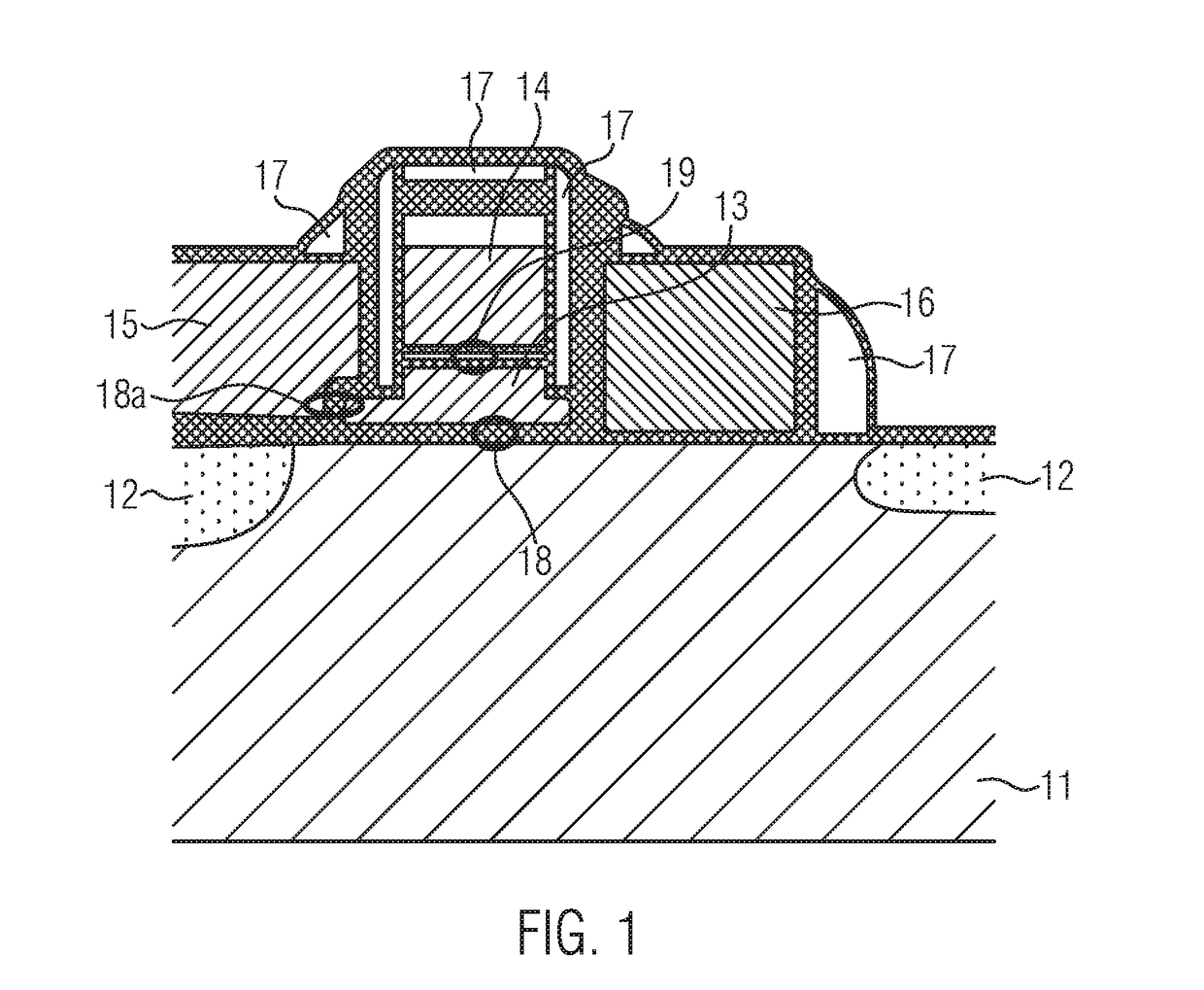 Semiconductor device with a memory device and a high-k metal gate transistor