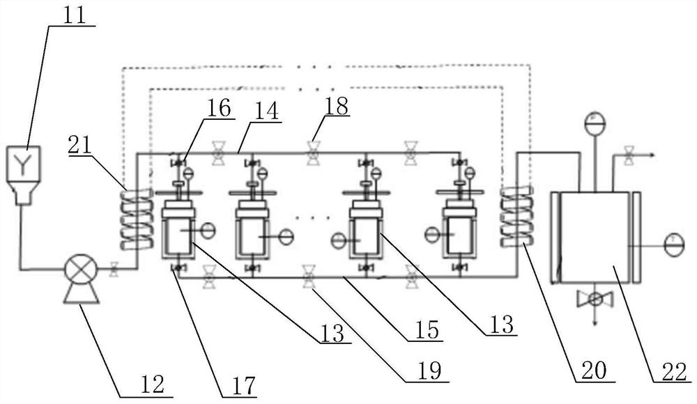 Device and method for continuously preparing biological crude oil