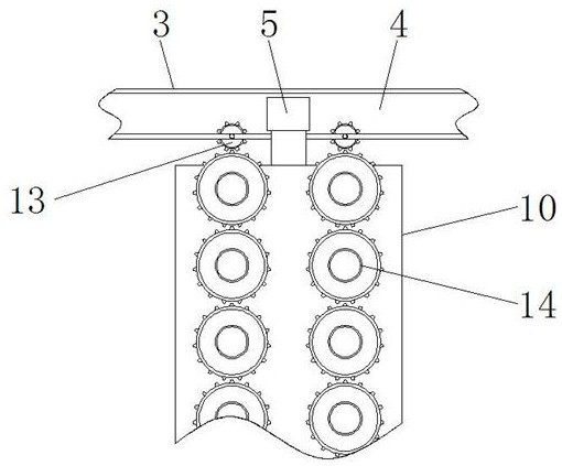 Bottom water spray rack for multi-angle spraying for high-pressure water spray vehicles