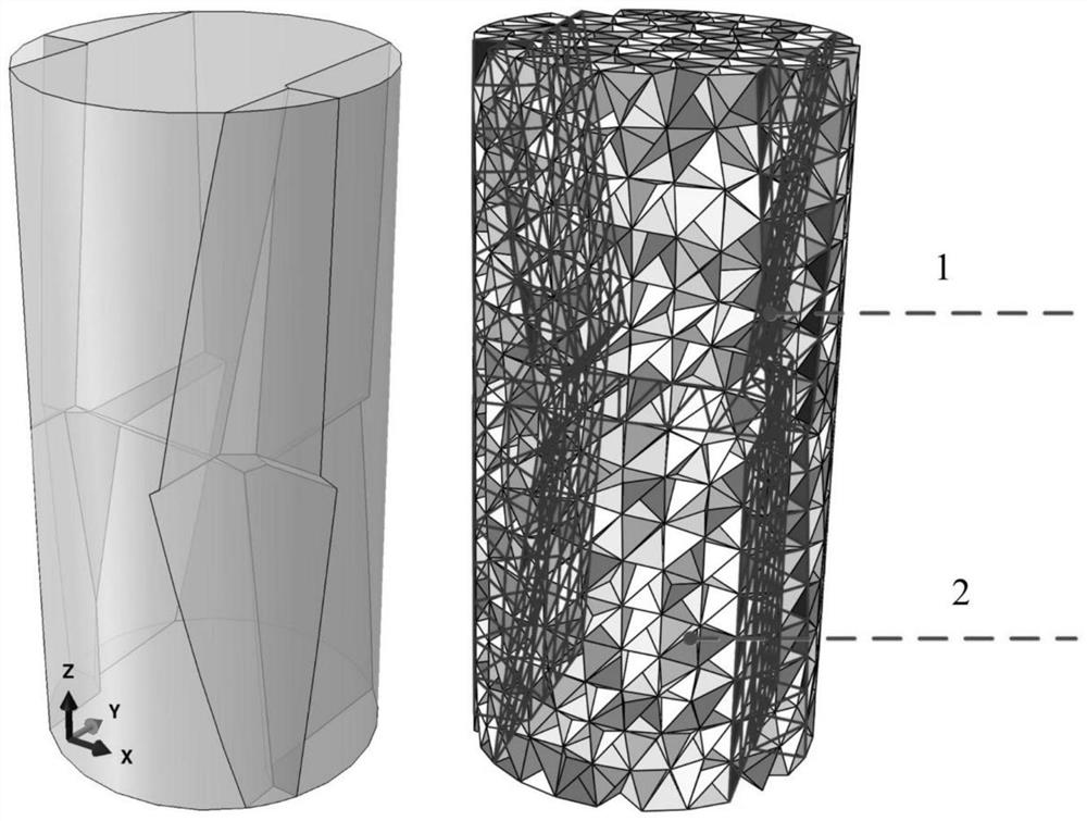 Simulation method for deformation-fragmentation of quasi-brittle material under action of supercritical CO2