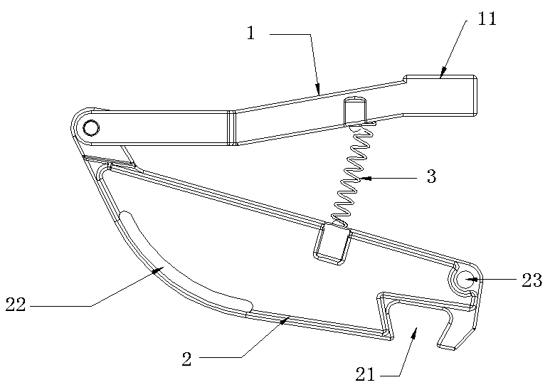 Bird hook and chain transfer assembly used for warehousing system