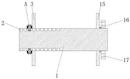 Spinning warp beam with disc spacing adjusted