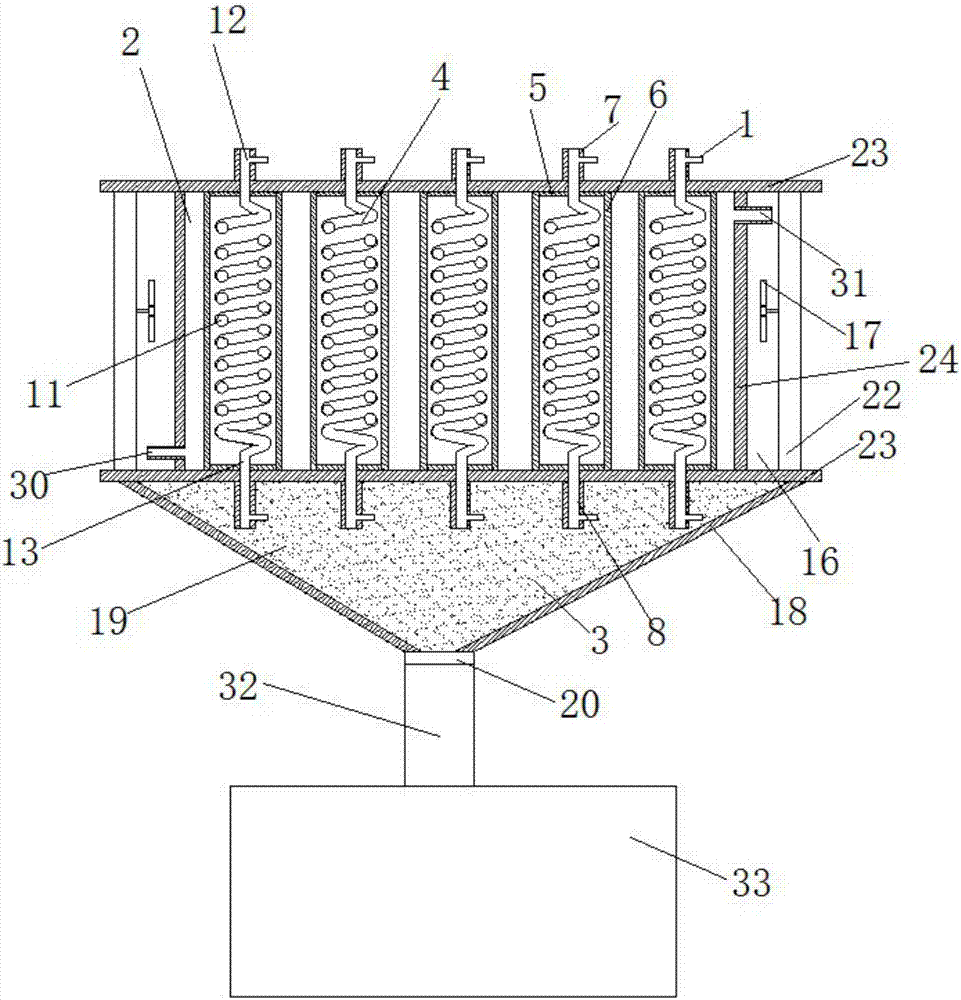 Condensing device used for return water condensing system