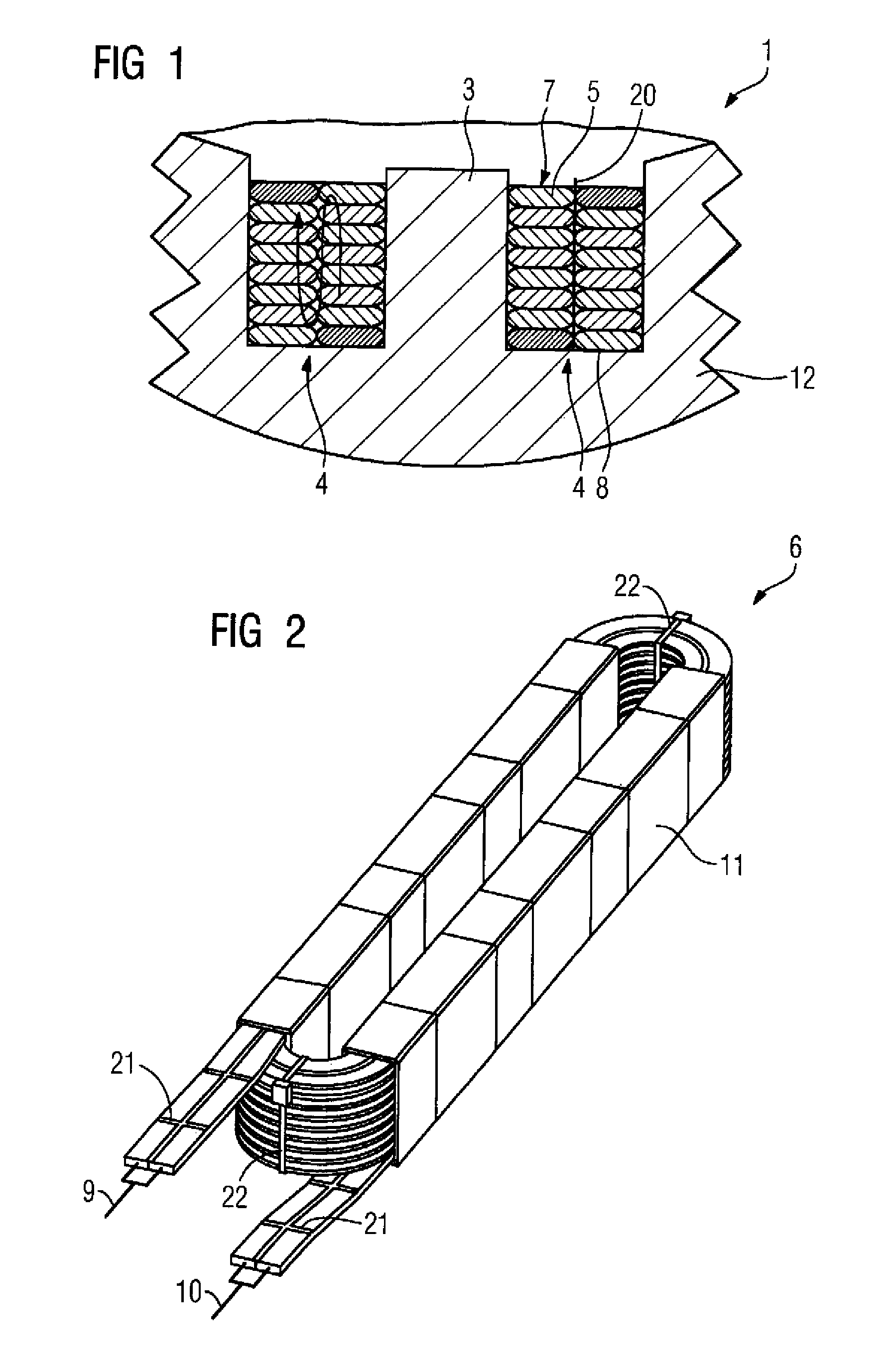 Permanent magnet synchronous machine with flat-wire windings