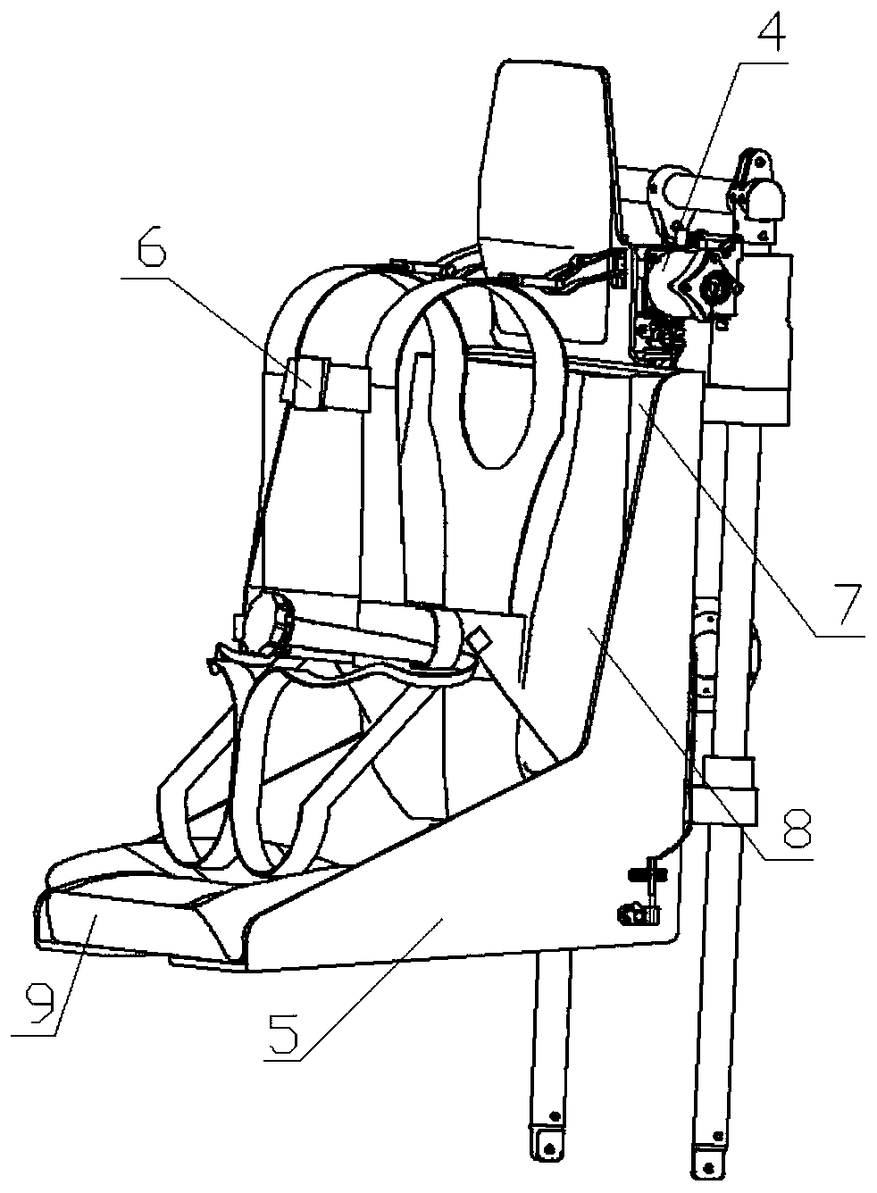 Multiple protection integrated helicopter anti-crash seat