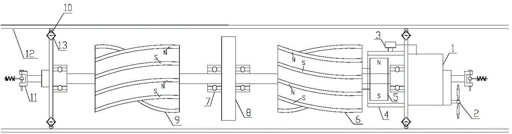 Non-contact type pipe wall wax deposition removing device and pipe wall wax deposition removing system