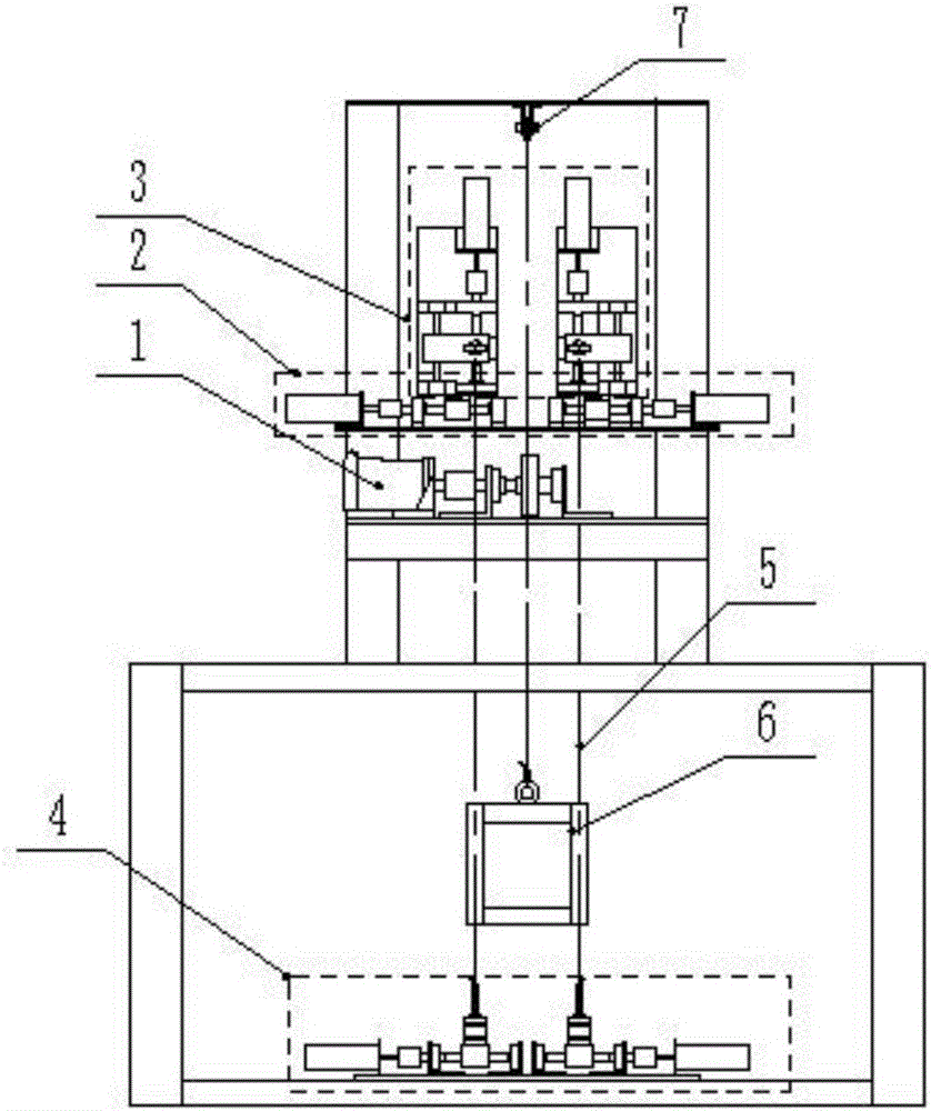 Lifting simulation system and lifting simulation method for flexible guide rail guiding