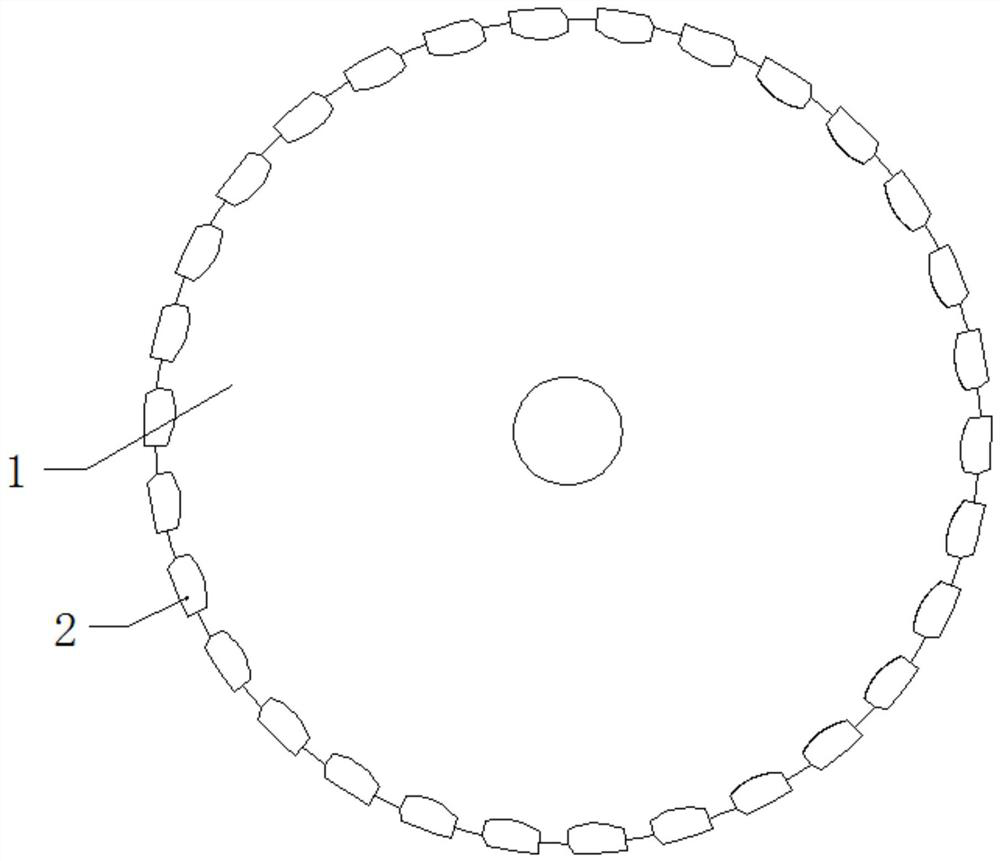 Rock plate saw blade with replaceable tool bits and manufacturing process of rock plate saw blade