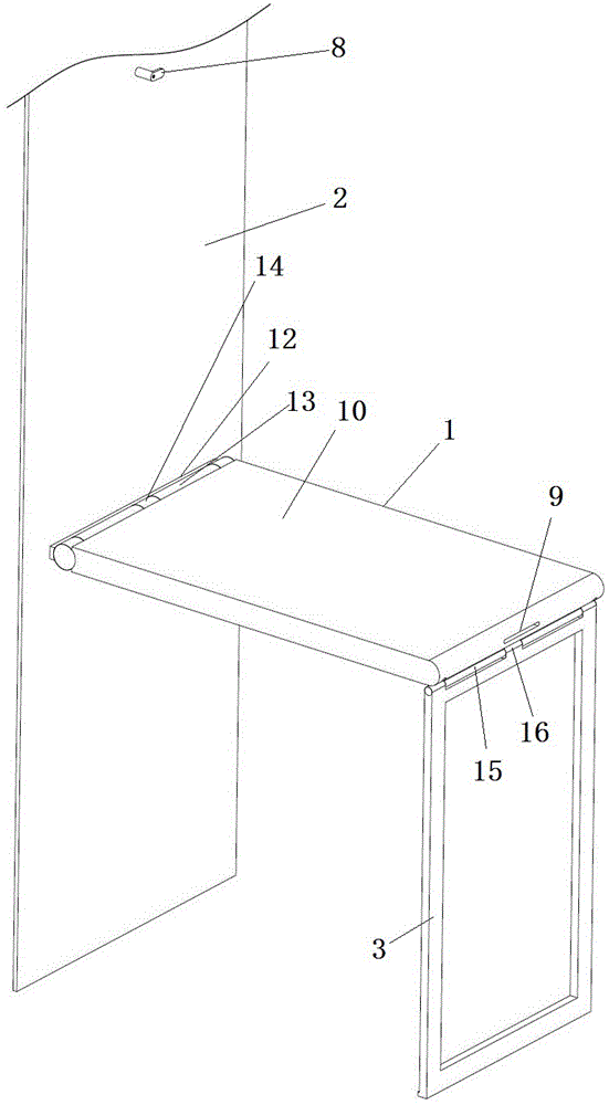 Folding table and application method thereof