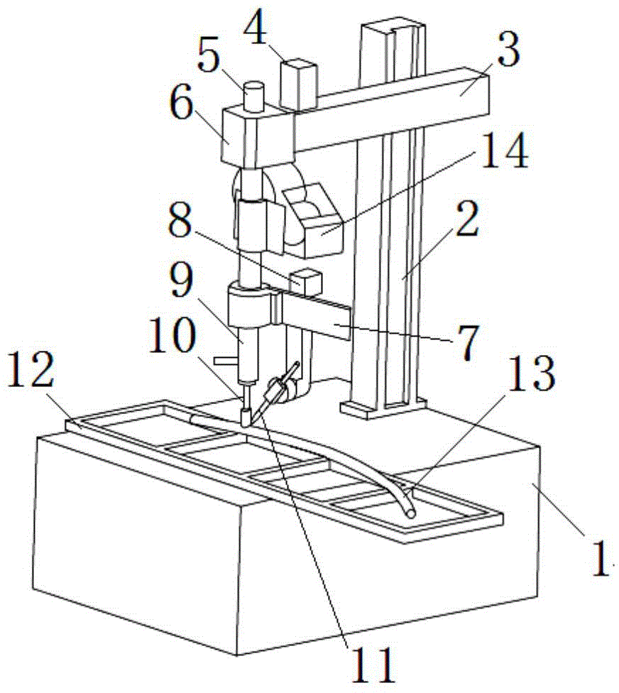 Automatic welding device and welding process thereof