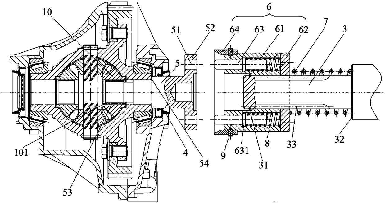 A quick connection device for off-line loading test of automobile transmission