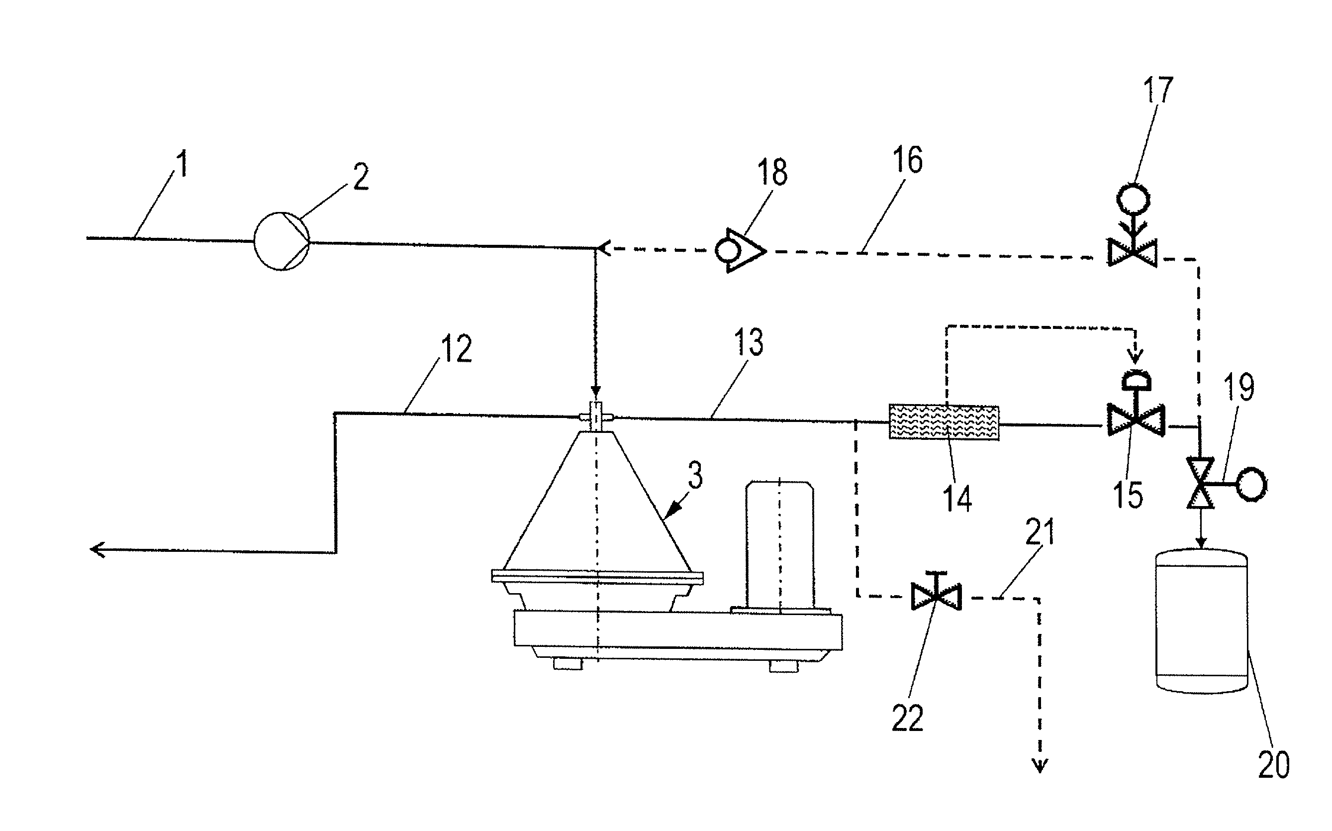 Method for reducing the pulp content of fruit juices containing pulp