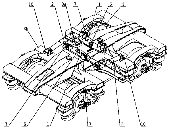 Anti-snaking motion device for road-railway dual purpose truck bogie