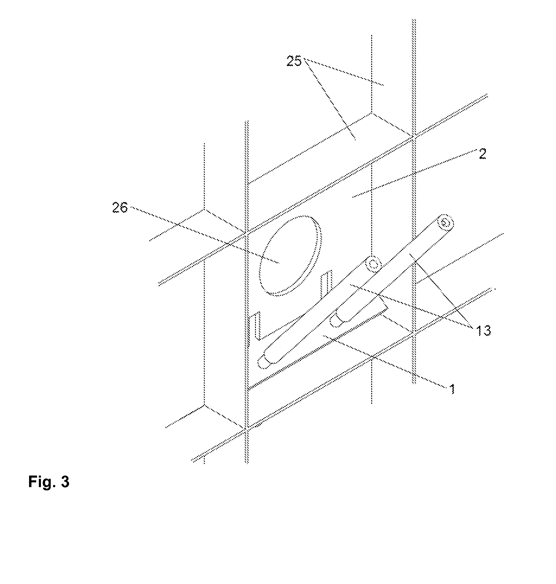 Wall for receiving wear plates and method for replacing wear plates