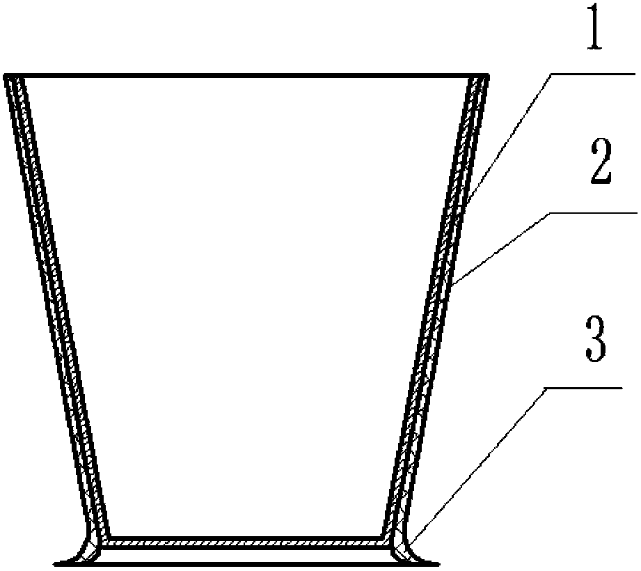 Novel heat insulation paper cup