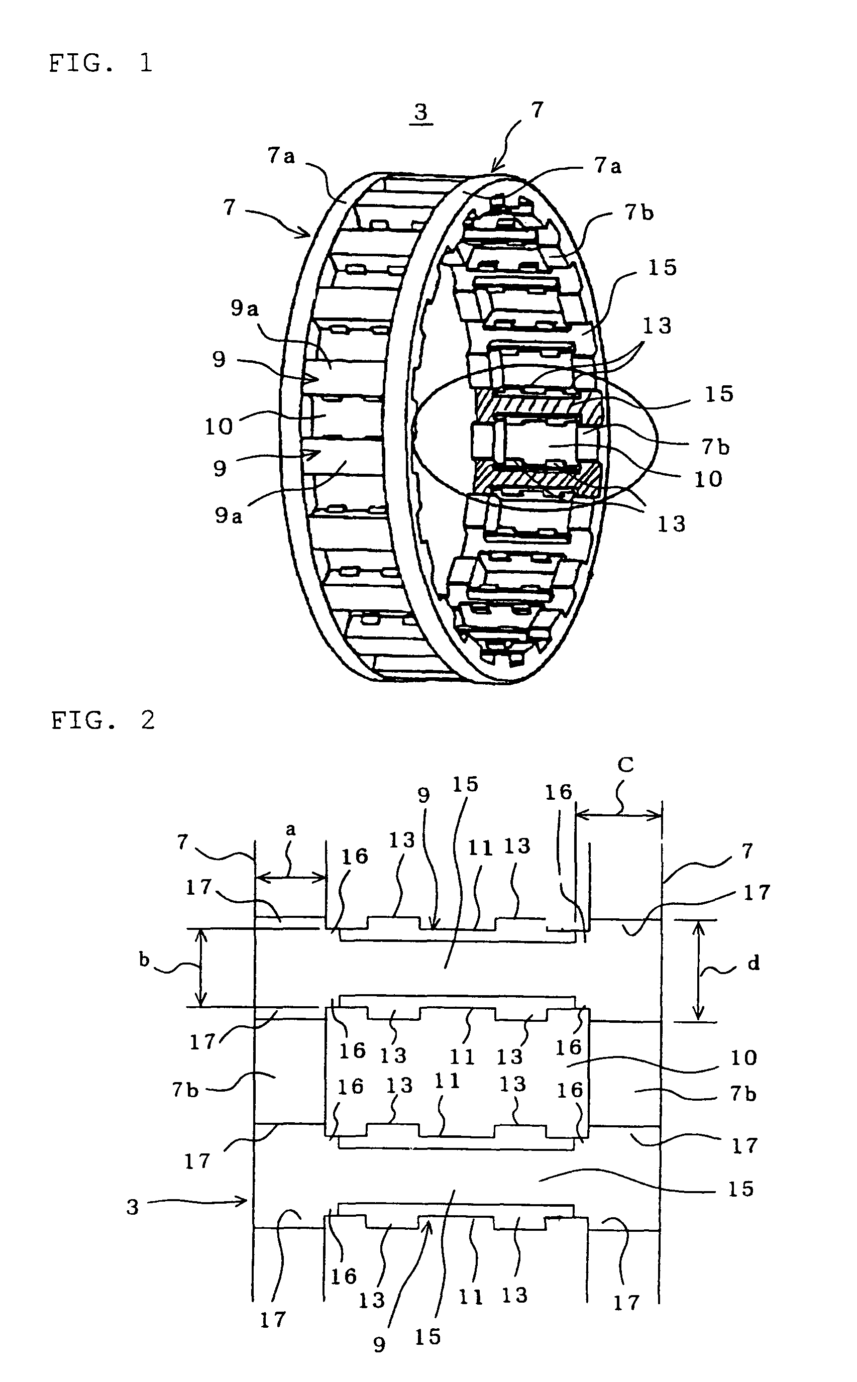 Cage for roller bearing