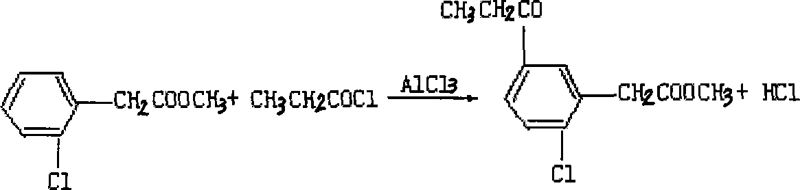 Method of preparing 2-thiophenyl-5-propionyl phenyl acetic acid