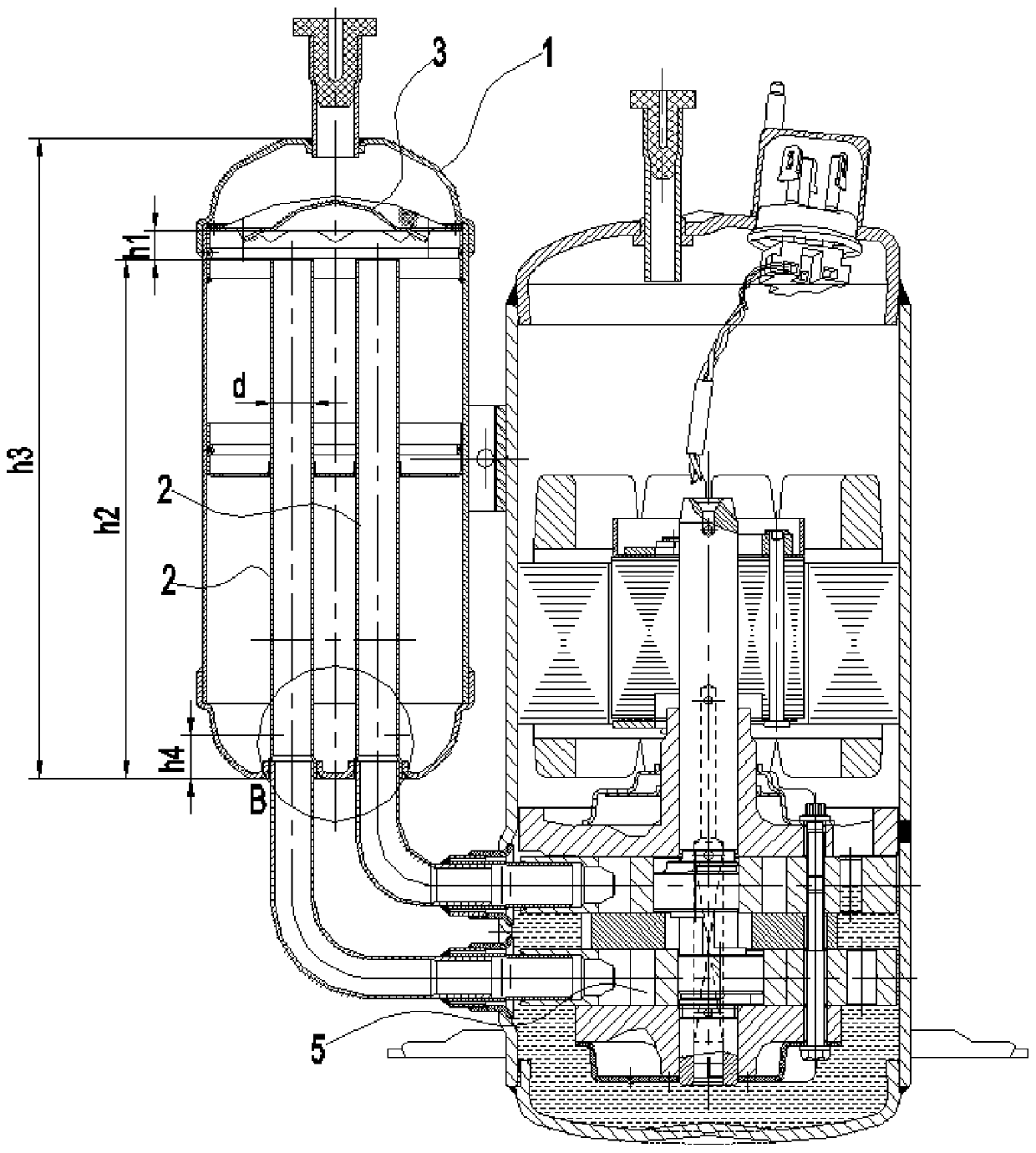 Liquid distributor, compressor and air conditioning system