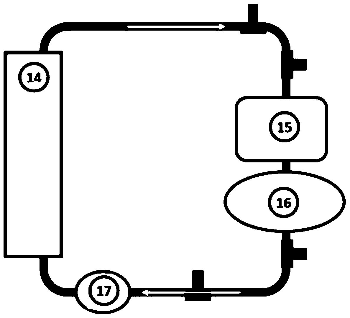 Thermal management coupling system of pure electric vehicle