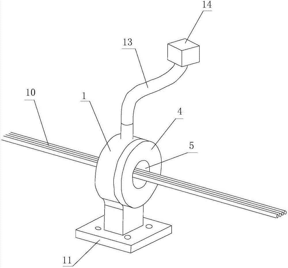 Wire collecting device integrated with air blowing function